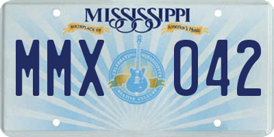 MS license plate MMX042