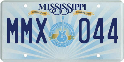 MS license plate MMX044