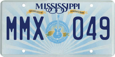 MS license plate MMX049