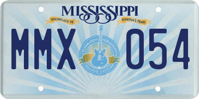 MS license plate MMX054