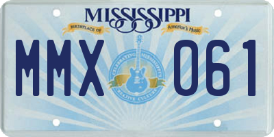 MS license plate MMX061