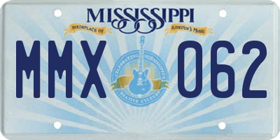 MS license plate MMX062