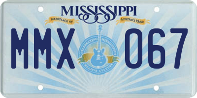 MS license plate MMX067