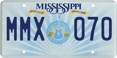 MS license plate MMX070