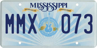 MS license plate MMX073