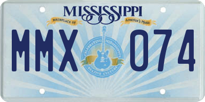 MS license plate MMX074