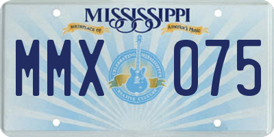 MS license plate MMX075