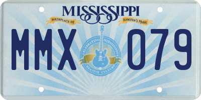 MS license plate MMX079