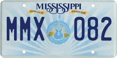 MS license plate MMX082