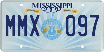MS license plate MMX097