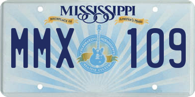 MS license plate MMX109