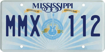 MS license plate MMX112