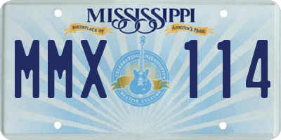 MS license plate MMX114