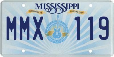 MS license plate MMX119