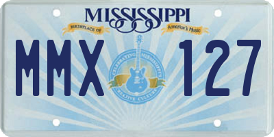 MS license plate MMX127