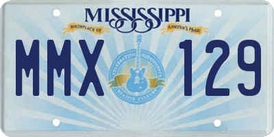 MS license plate MMX129