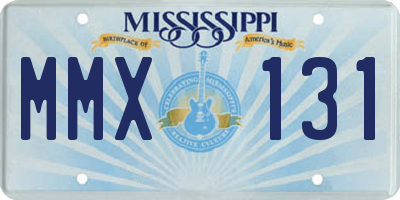 MS license plate MMX131