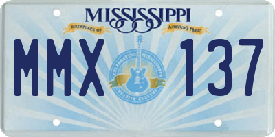 MS license plate MMX137