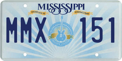 MS license plate MMX151