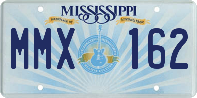 MS license plate MMX162
