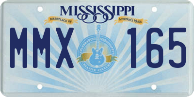 MS license plate MMX165