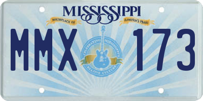 MS license plate MMX173