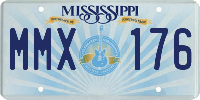 MS license plate MMX176
