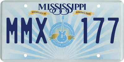 MS license plate MMX177