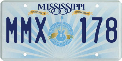 MS license plate MMX178