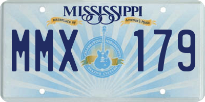 MS license plate MMX179