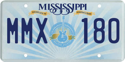 MS license plate MMX180