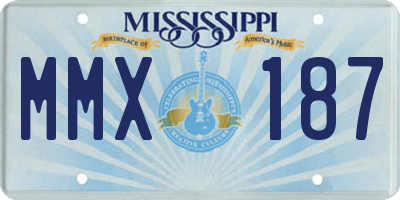 MS license plate MMX187