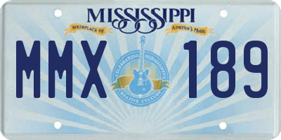 MS license plate MMX189