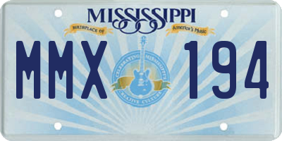 MS license plate MMX194