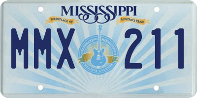 MS license plate MMX211