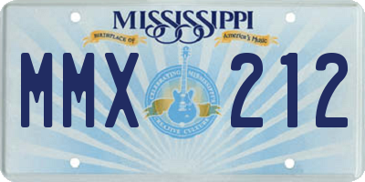 MS license plate MMX212