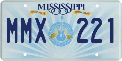 MS license plate MMX221