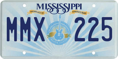MS license plate MMX225