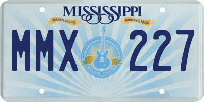 MS license plate MMX227