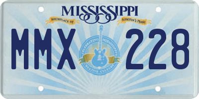 MS license plate MMX228