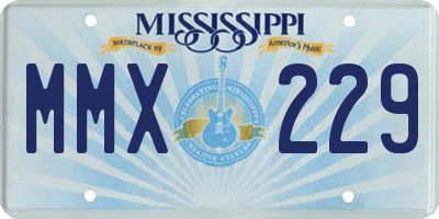 MS license plate MMX229