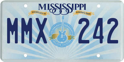 MS license plate MMX242