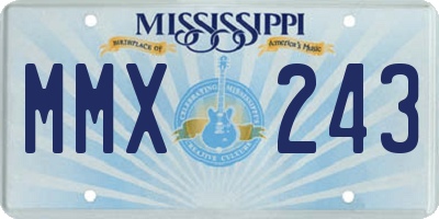 MS license plate MMX243