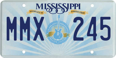 MS license plate MMX245