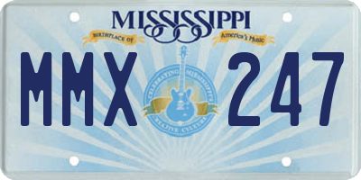 MS license plate MMX247