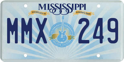 MS license plate MMX249