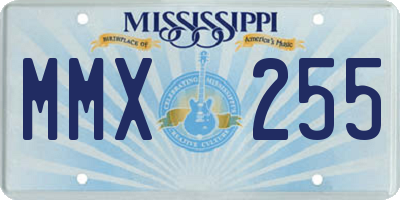 MS license plate MMX255