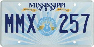 MS license plate MMX257
