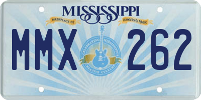 MS license plate MMX262