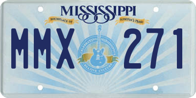 MS license plate MMX271